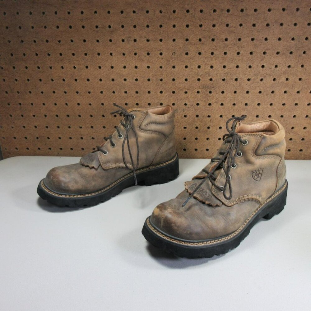 ARIAT womens light brown tassle Western Work boots 7 B 17729